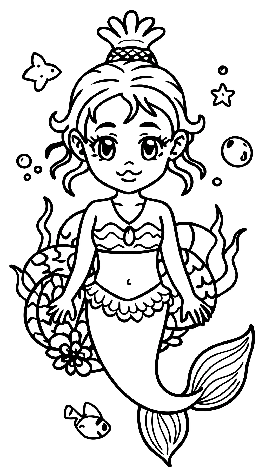 coloring pages of anime mermaids